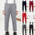 thumbnail image 1 of ibiyuan School Uniform Pants Girls Boys Flat Front Slacks Chino Pants Twill Straight Fit Elastic Waist Golf Pants Stretch Youth Trousers School Trousers with Pockets, 1 of 7