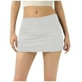 thumbnail image 1 of ibiyuan Short Skirts For Women Summer Women's Athletic Slim Fit Low Rise Stretch Tennis Skirt for Yoga Fitness and Wear, 1 of 4