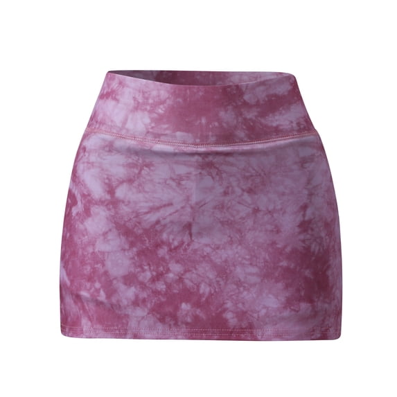 ibiyuan Short Skirts For Women Trendy Summer Womens Cotton French Terry Skorts Tie Built-in Shorts Casual Skirts with Pockets