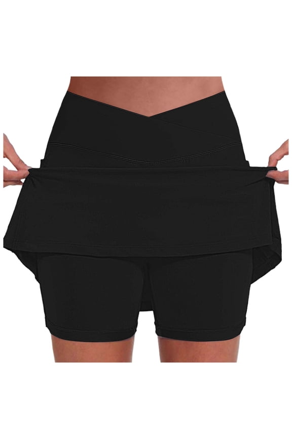 Short Skirts For Women Summer Lightweight Tennis Skirts for Women - 15" Athletic Yoga Wasit Skirt Casual Golf Skorts Inner Shorts with 2 Pockets
