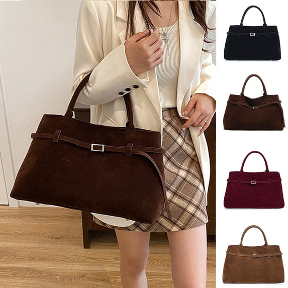 ibiyuan Small Crossbody Bags For Women Retro Dark Brown Faux Leather Slouchy Large Capacity Shoulder Tote Bag for Women Daily Work Travel Shopping Mom Gifts