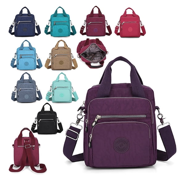 ibiyuan Small Sling Backpack Crossbody Sling Bag Adjustable Strap Casual Crossbody Bag for Women, Multi-Pocket Multifunctional Lightweight Daily Shoulder Sling Purse