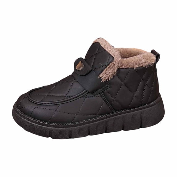 ibiyuan Snow Boots For Women Winter Boots Soft Sole Thickened Warm Design For Comfort And Style During Cold Weather,Black