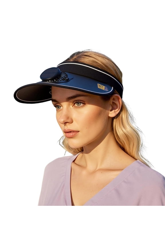 Solar Fan Hat with Mist Upf 50+ Wide Brim Sun Hat Usb & Solar Powered Fishing Hat for Men 2-In Hands-Free Hat Fan Mens Sun Hat for Outdoor Fishing, Camping, Hiking