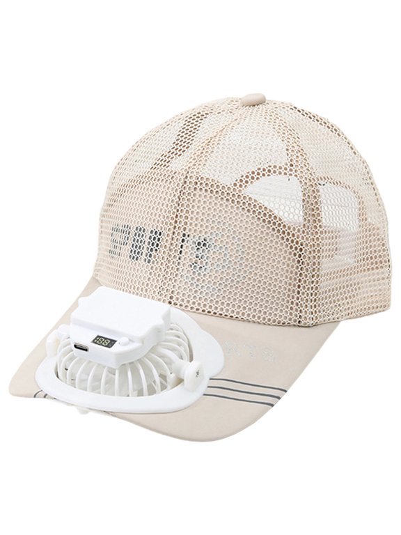 Solar Fan Hat Outdoor Wide Brim Hats for Women Hat with Fans Solar Power Fishing Hats for Women 2-In Hands-Free Hats Fans Sun Hats for Women for Fishing, Hiking Camping, Beach