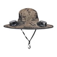 thumbnail image 1 of ibiyuan Solar Fan Hat Wide Brim Hat Wide Brim Sun Hat with Fans Solar Powered Fan Hat Fishing Hat Baseball Cap 2-In Hands-Free Hat Fan Womens Sun Hat for Outdoor Fishing, Camping, Hiking, 1 of 7