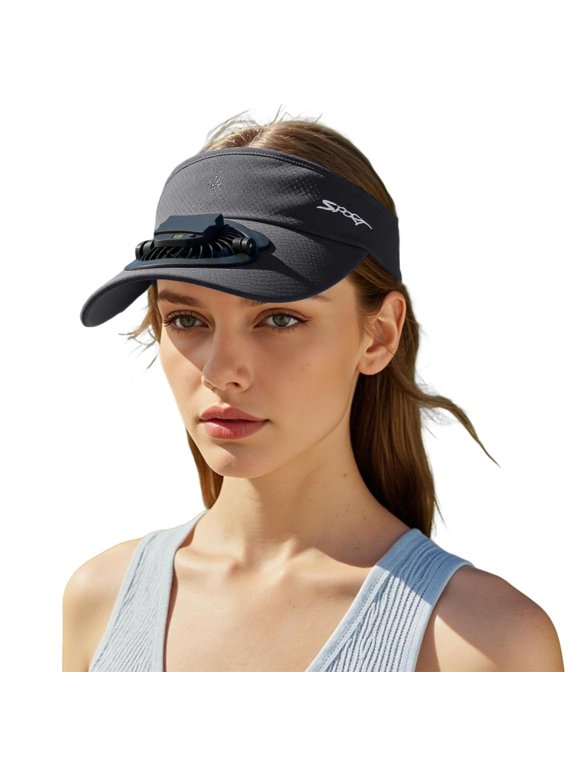 Solar Fan Hat for Women Wide Brim Sun Hat with Fans Solar Powered Fan Hat Fishing Hat for Men 2-In Hands-Free Hats Fans Sun Hats for Men Waterproof Outdoor Hiking Camping Fishing
