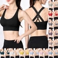 thumbnail image 1 of ibiyuan Sports Bras for Women Strappy Running Supportive High Impact Sports Bra with Sewn in Pads Seamless Breathable Wireless Bra, 1 of 6