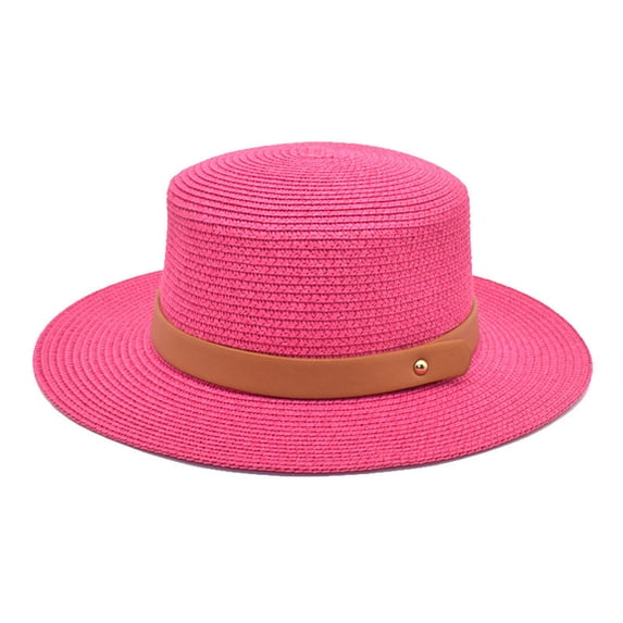 ibiyuan Straw Hats For Women Large Head,Adults Unisex Retro Western Cowboy Riding Hat Leather Belt Wide Cap Straw Hat