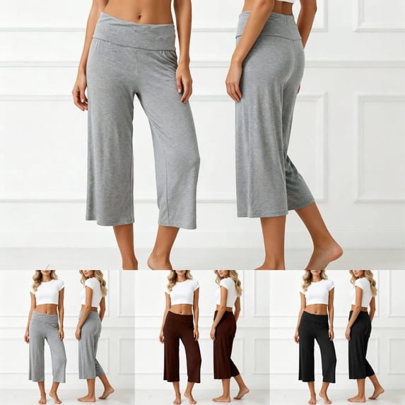 ibiyuan Summer Pants for Women Wide Leg Elastic Waist Palazzo Pants Women Baggy Trousers Pants for Women Drawstring Lounge Pants Women Fashion Clothing Beach Clothes 2026
