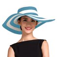 thumbnail image 1 of ibiyuan Sun Hats For Women Foldable,Womens Summer Sun Hat Wide Brim Straw Beach Hat Casual Outdoor Striped Design Perfect, 1 of 4