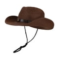 thumbnail image 1 of ibiyuan Sun Hats For Women Wide Brim,Summer Outdoor Casual Holiday Panama Style Shade Straw Hat Sun Hat, 1 of 2