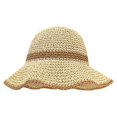 thumbnail image 1 of ibiyuan Sun Hats For Women,Womens Straw Sun Hat Wide Brim Boater Hat For Outdoor Beach Summer Fishing Gardening Breathable Lightweight, 1 of 5