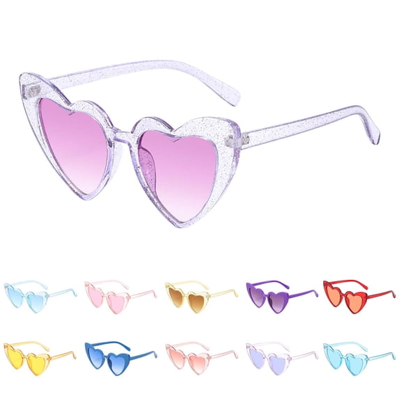 ibiyuan Sunglasses Womens Polarized Women Girls Cute Heart Shape Sunglasses Fashion Cat Eye Retro Party Wedding Sun Glasses