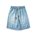 thumbnail image 1 of ibiyuan Sweat Shorts Men Gym Shorts Chinos Short Mens Casual Shorts Elastic Waistband Drawstring Mens Workout Shorts Loose-Fit Straight Basketball Shorts Men Beach Vacation Shorts with Pockets, 1 of 3