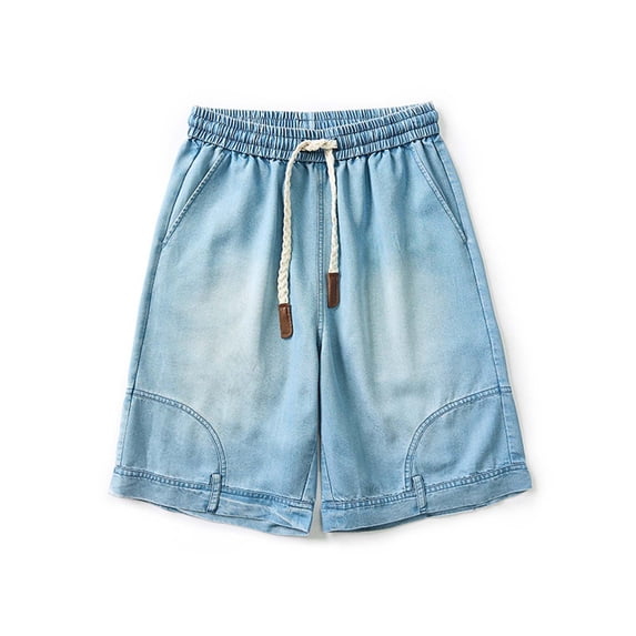 ibiyuan Sweat Shorts Men Gym Shorts Chinos Short Mens Casual Shorts Elastic Waistband Drawstring Mens Workout Shorts Loose-Fit Straight Basketball Shorts Men Beach Vacation Shorts with Pockets