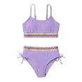 thumbnail image 1 of ibiyuan Swimming Suit for Girls ,2 Piece Adjustable Straps Bathing Suit Cute Ruffle Tankini for Girls Swim Tank Top Hawaiian Swimwear with Cover Up Pants,9-10 years, 1 of 6
