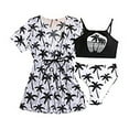 thumbnail image 1 of ibiyuan Swimsuit for Girls ,3 Piece Kids Bathing Suits Girls Adjustable Straps Girls Tankini Swimsuit Ruched Side Bikini Swim Shorts Ruched Color Block Cut Out Swimwear,8 Years, 1 of 6