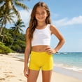 thumbnail image 1 of ibiyuan Girls Period Swimwear Two Pieces Spaghetti Strap Bathing Suit for Girls Soft Contrast Tankini Sets Ruffle Ruched Cut Out Girls Bikini Swimwear with Cover Up Skirt, 1 of 6