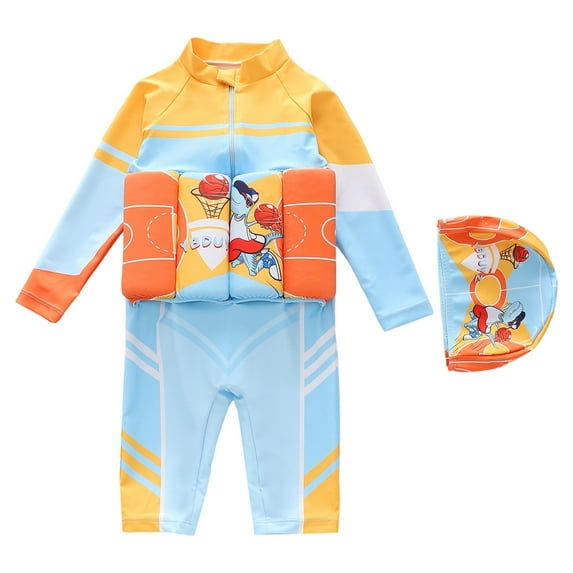 ibiyuan Toddler Baby Boy One Piece Swimsuit Kids Buoyancy Swimsuit Boys' And Girls' Swimsuit Swimsuit Surfing Buoyancy Swimsuit (4 8 Years),7-8 Years
