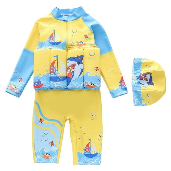 ibiyuan Toddler Baby Boys Rash Guard Swimsuit Kids Buoyancy Swimsuit Boys' And Girls' Swimsuit Swimsuit Surfing Buoyancy Swimsuit (4 8 Years),5-6 Years