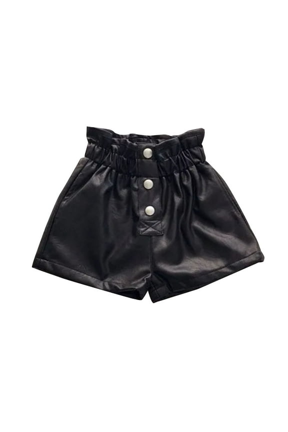 Toddler Baby Girl Summer Shorts High Waist Velvet Casual Shorts for Girls Spring Autumn Fashion Pure Color Elastic Comfort,8-9 Years