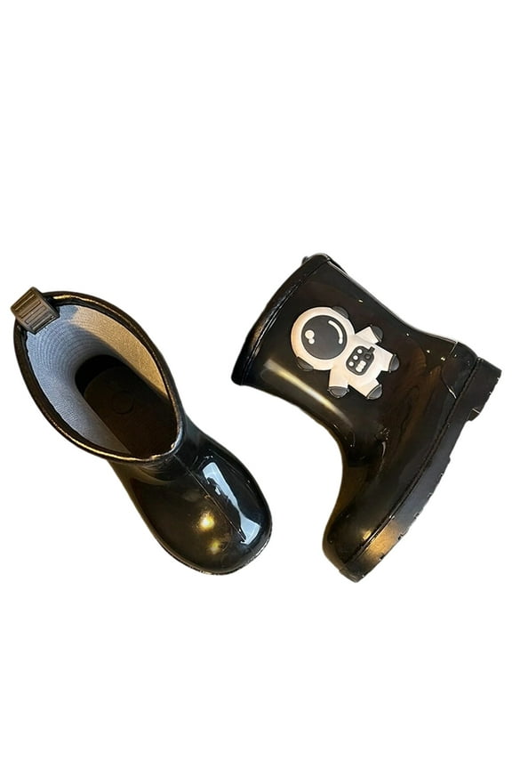 Toddler Boy Rain Boots Waterproof Shoes Glitter Light Up Glitter Rainbow Outdoor Rubber Boots Rain Shoes with Drawstring Non-Slip Sole Shoes Flexible Durable Outdoor Easy-On,2-3 years