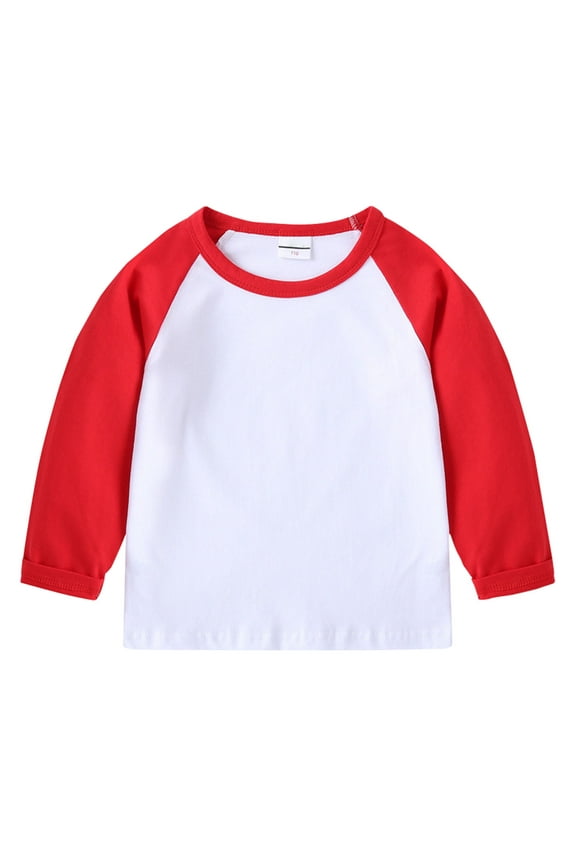Toddler Boy Shirts Boys Cartoon Graphic Long Sleeve T-Shirt Round Neck Casual Top and Bottom Set for Children,Red