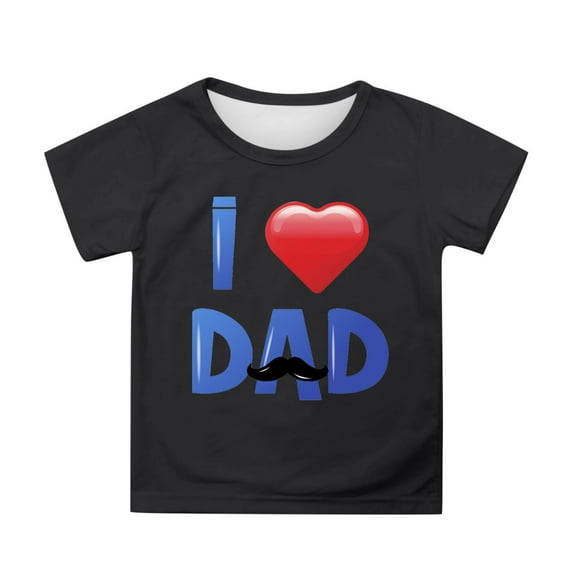 ibiyuan Toddler Boys Clothes,Father's Day Children's Fashion Casual Loose T Shirt Top