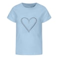 thumbnail image 1 of ibiyuan Toddler Girl Shirt Casual Short Sleeve Girls T Shirts Size 7-8 Funny Graphic Girl Tops Size 8 Crew Neck Basic Tee Soft Casual Summer Tops,12-13 Years, 1 of 3