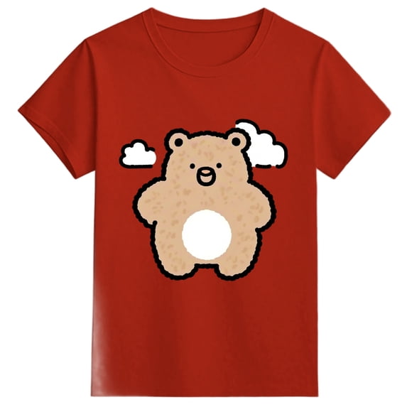 ibiyuan Toddler Girl Shirts 4t Short Sleeve Boys T Shirts Girls Graphic Print Baby Girl Tops Crewneck Tees Lightweight Birthday Gifts Party Top,2-3 Years