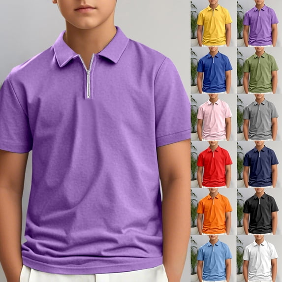 ibiyuan Toddler Polo Shirts Boys 3T Button Closure Tropical Print Short Sleeve Shirt Cute Trendy Tops Summer Shirt With Pocket for Kids,3-4 Years