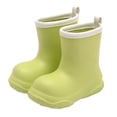 thumbnail image 1 of ibiyuan Toddler Rain Boots Baby Waterproof Boot Casual Durable Cartoon Rubber Boots for Boys Girls Adjustable Drawstring Non- Sole Shoes for Toddler/little Kid/big Kid with Easy-On,6-7Years, 1 of 6