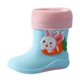 thumbnail image 1 of ibiyuan Toddler Rain Boots Girl Waterproof Boot Flexible Cute Dinosaur Rubber Rain Shoes Adjustable Drawstring Non- Outdoor Hunting Rainboots Easy-On Handles,4, 1 of 4
