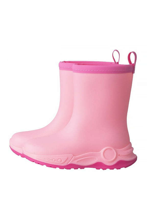 Toddler Rain Boots Waterproof Boots Glitter Light Up Cute Cartoon Pattern Light Water Shoes Rubber Adjustable Drawstring Non-Slip Sole Shoes Easy-On Rain Shoes Easy-On Handles,4-5