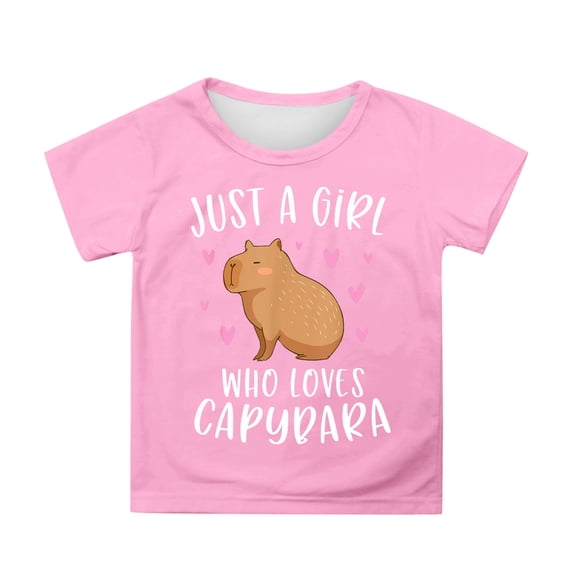 ibiyuan Toddler Shirts Funny Short Sleeve Girls T Shirts 5t Funny Print Girl Tops 4t Crewneck Tees Comfort Vacation Summer Tee Top,8-9 Years