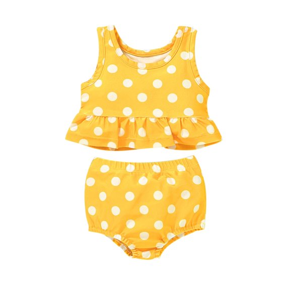 ibiyuan Toddler Swimsuit Girl Frozen Two Piece Adjustable Straps Ruffled Bathing Suit Rash Guard Tankini Sets Padded Color Block Modest Swimwear,4-5 Years