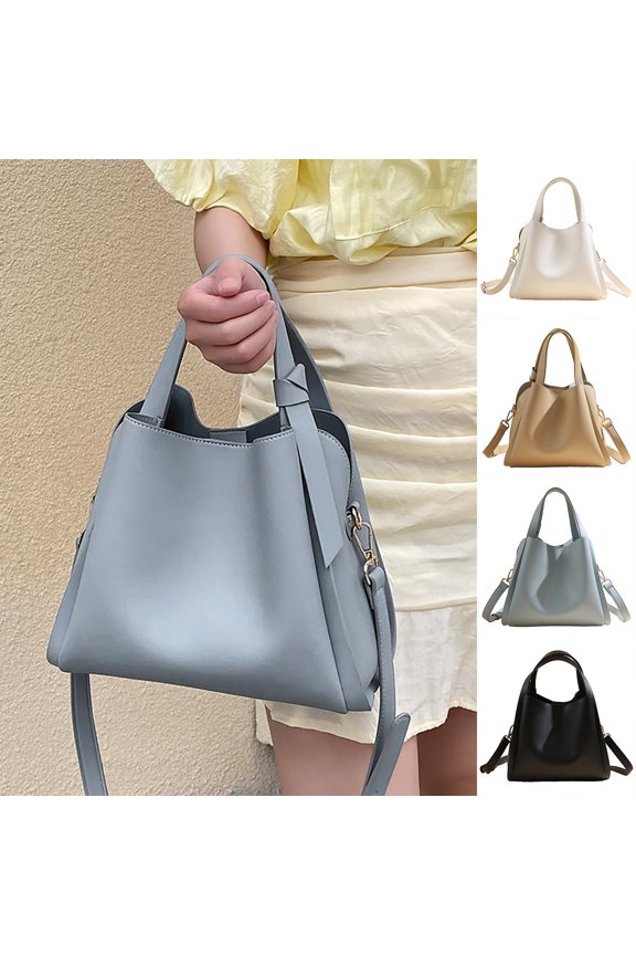 Tote Bag For Work Foreign Trade Large Capacity Shoulder Crossbody Bag for Women, Solid Color Spacious Ladies Daily Purse Big Sister Gift