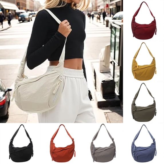 ibiyuan Tote Bags For Women Colorful Nylon Crossbody Shoulder Purse for Women, Lightweight Fashion Daily Casual Handbag Gift For Women