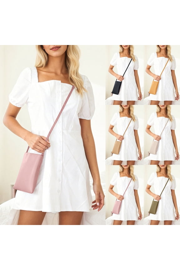 Tote Bags For Women Button Closure Mini Mobile Phone Shoulder Bag for Women, Lightweight Large Capacity Daily Storage Purse for Cards Keys Smartphone Grandma Gifts