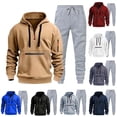 thumbnail image 1 of ibiyuan Track Suits for Men Set Workout Long Sleeve Hoodies and Sweatpants Jogging Suits Baggy Y2k Activewear Sports,2PCS,GY1, 1 of 5