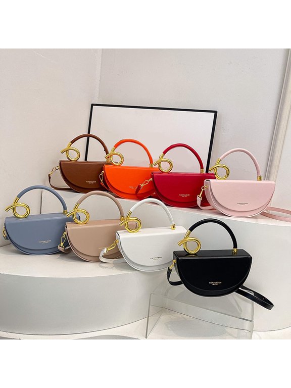 Travel Tote Bags For Women Modern Craft Semi Circular Elegant Shoulder Crossbody Handbag for Women, Sophisticated Versatile Everyday Carry Purse Birthday Gifts