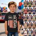 thumbnail image 1 of ibiyuan Usa 250th Anniversary Shirt Kids Red White and Blue 250th Anniversary Tshirt for Girls Round Neck Short Sleeve Patriotic Basic Tees Summer Outfit, 1 of 6