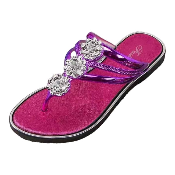 ibiyuan Wide Flip Flops for Women Thong Sandals Non- Rubber Sole Cute Slippers for Women Casual Women Shoes