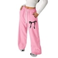 thumbnail image 1 of ibiyuan Wide Leg Sweatpants Girls Cargo Pants for Girls Straight-Fit Girls Joggers Size 7-8 Girls Wide Leg Elastic Waist Trousers Trendy Open Bottom Summer Spring Fall Athletic Pants, 1 of 6
