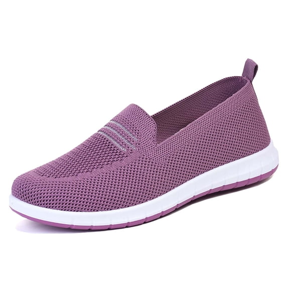 ibiyuan Wide Walking Shoes for Women Closures Arch Support Walking Shoes for Women Knit Upper Embroidery Platform Non- White Sneakers for Women Casual Hands-Free Platform Mary Janes Barefoot Shoe