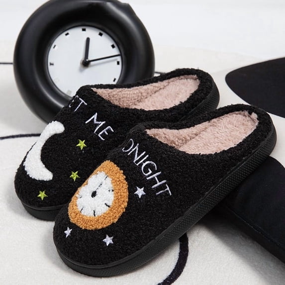 ibiyuan Cute Slippers for Women Slip-On Winter Warm Lined Bedroom House Shoes Knit Memory Foam Cute Unisex with Arch Support Gifts for Women