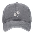 thumbnail image 1 of ibiyuan Women Baseball Cap Sun Hats for Women Unisex Baseball Hat with Embroidered Heart and Dog Design Adjustable Washed Dad Cap for Outdoor Travel, 1 of 3