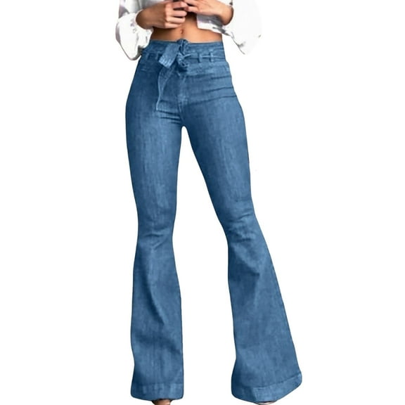 ibiyuan Women'S Jeans High Waisted Bottom Jeans For Women Flare Jeans For Women Stretch Wide Leg Jeans,BU2