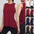 thumbnail image 1 of CAIXIA Women Workout Tops Sleeveless Athletic Tank Tops Open Back T-Shirt Workout Sports Shirts Loose Fit Racerback Breathable Tee,White, 1 of 5